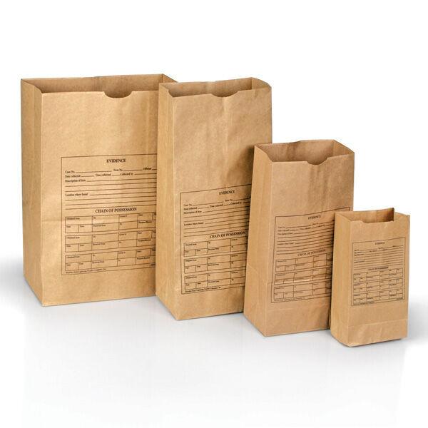 Printed Paper Evidence Bags