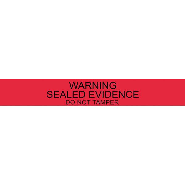 Long "Sealed Evidence" Seals, 1" x 7", Pack of 100