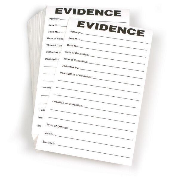 Adhesive Evidence Labels Pack of 100